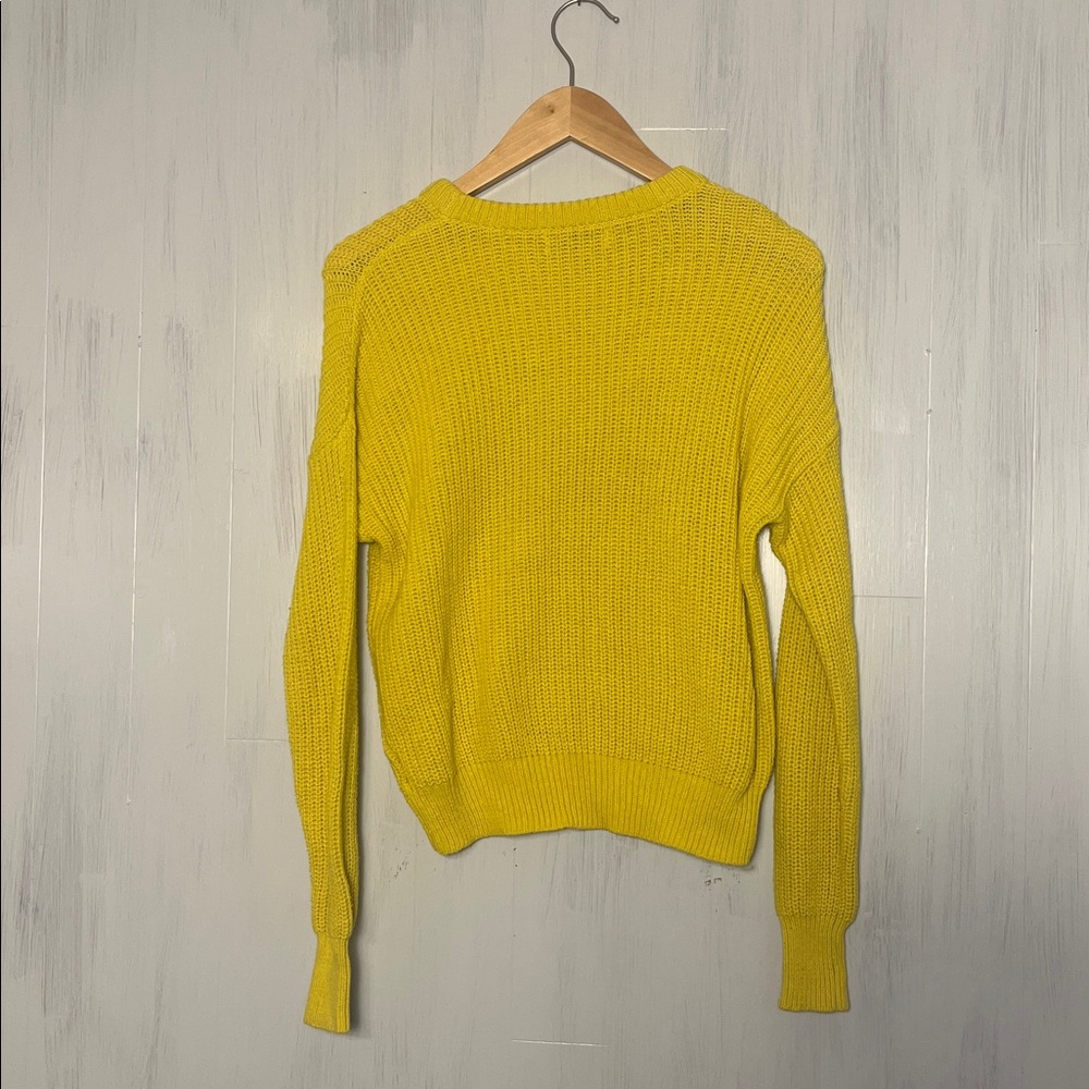 Urban Outfitters Yellow Knit Crewneck Sweater‎ Size S - Picture 3 of 6